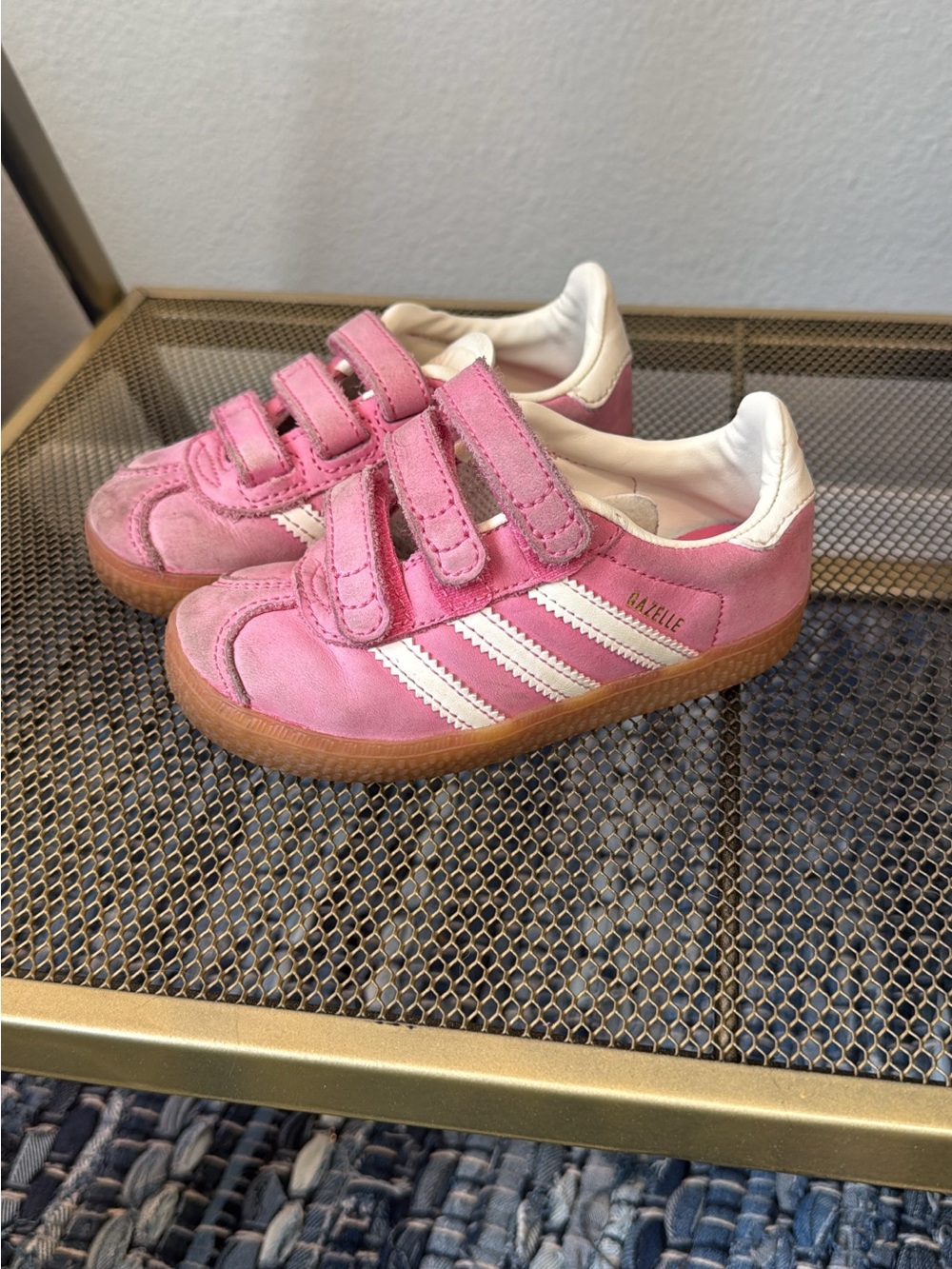 adidas Kids Pink Velcro Strap Sneakers